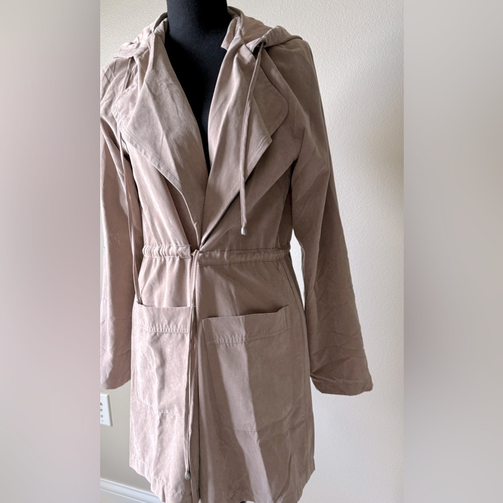 Women’s Hooded Tie Waist Jacket- Size Medium
